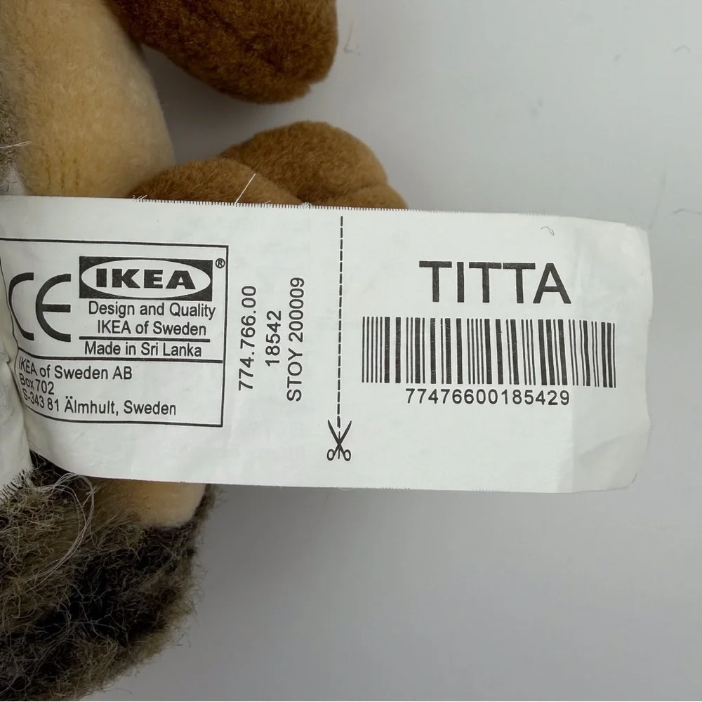 IKEA Titta Hedgehog Hand Puppet Plush Stuffed Animal 12" Sewn Eyes Pretend Play - Picture 5 of 8